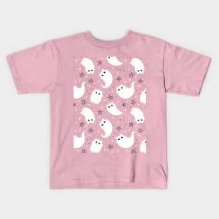 Ghost cats Halloween pattern Kids T-Shirt